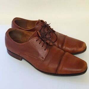 Florsheim Men's Scottsdale Cap Toe Oxford, Cognac, Genuine Leather